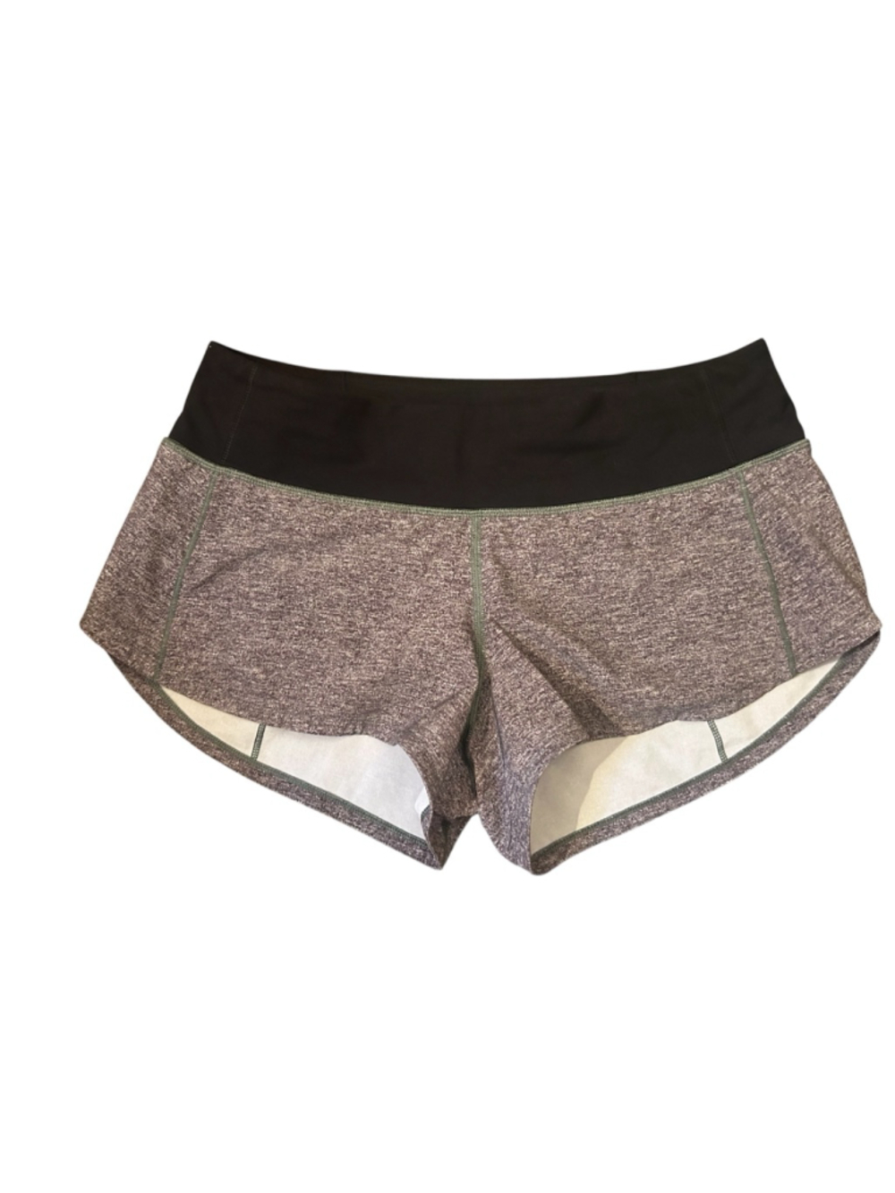 Women's Lululemon Gray Black Athletic Shorts S